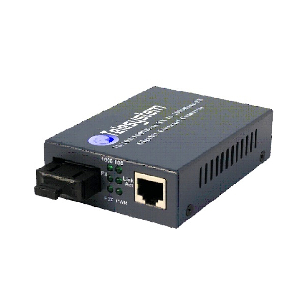 Convertisseur industriel RJ45 Gigabit Ethernet / Fibre optique Multimode LC