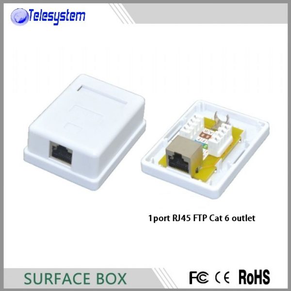 Prise murale apparante 1 et 2 ports RJ45 cat.6 - Alief