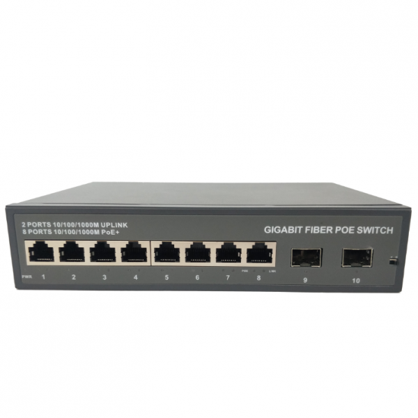 Switch PoE Fibre Optique - 2 Ports SFP & 4 Ports Ethernet Gigabit