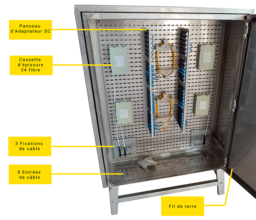 Boite de jonction fibre optique 24 splices IP67